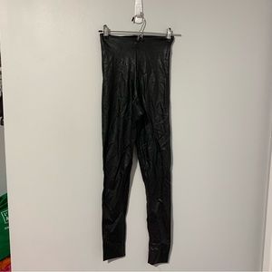 Commando women’s black faux leather pants